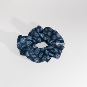 Zero waste scrunchie – elastico fantasia blu