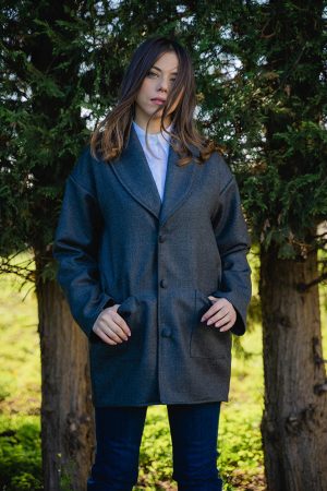 Riley coat – cappotto lana grigio
