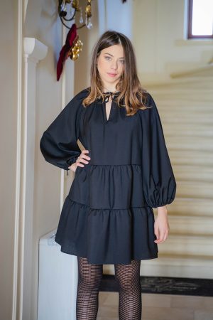 Kala dress – vestito nero lana