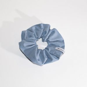 Zero waste scrunchie – elastico celeste cotone
