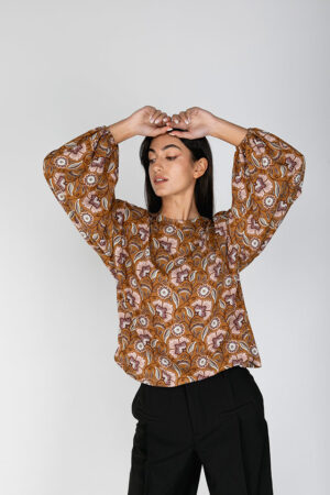 Cecil blouse – blusa a sacchetto viscosa fantasia